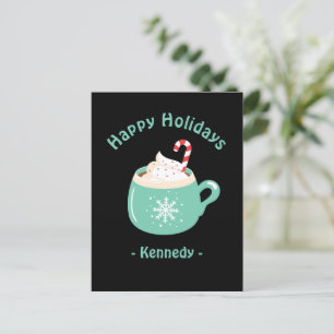 Kerstwarme chocolade briefkaart
