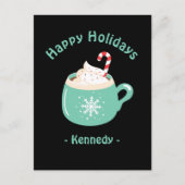 Kerstwarme chocolade briefkaart (Voorkant)