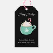 Kerstwarme chocolade cadeaulabel (Voorkant)