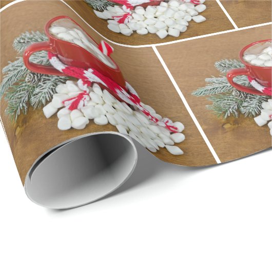 Kerstwarme chocolade cadeaupapier (Rol Hoek)