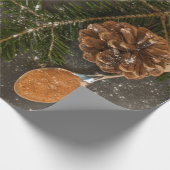 Kerstwarme chocolade cadeaupapier (Hoek)