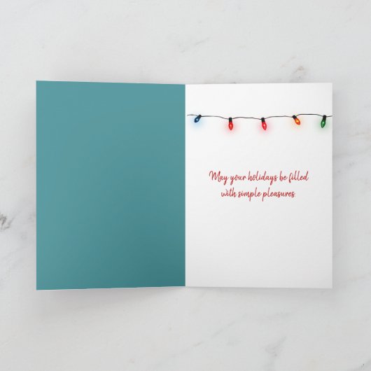 Kerstwarme chocolade feestdagen kaart (Binnen)