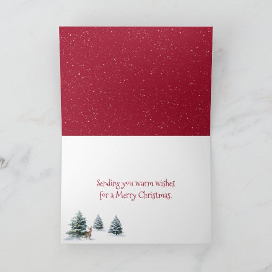 kerstwarme chocolade in sneeuwvlokken kaart (Binnen)