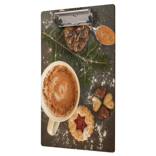 Kerstwarme chocolade klembord (Links)