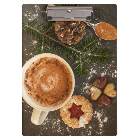 Kerstwarme chocolade klembord (Voorkant)