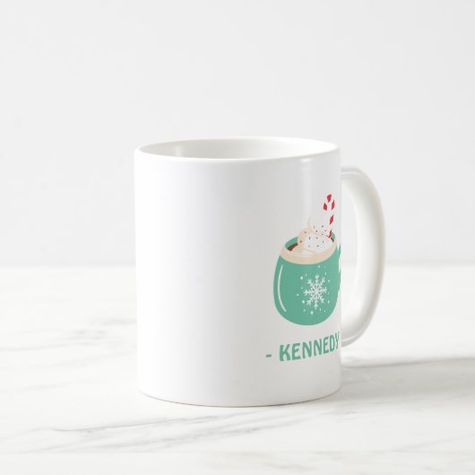 Kerstwarme chocolade koffiemok (Voorkant rechts)