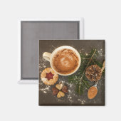 Kerstwarme chocolade magneet (Voorkant / Achterkant)