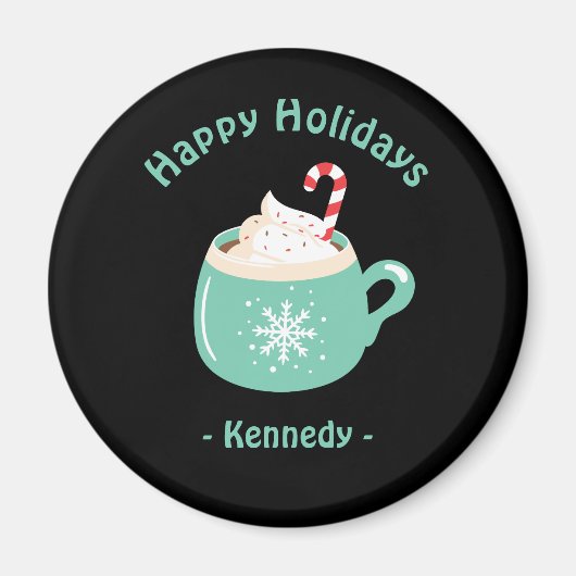 Kerstwarme chocolade magneet (Voorkant)