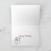 Kerstwarme chocolade met een gelukkig gezicht kaart (Binnen)