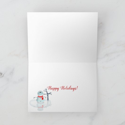 Kerstwarme chocolade met een gelukkig gezicht kaart (Binnen)