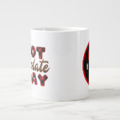 kerstwarme chocolade met feestjes monogram grote koffiekop (Voorkant)