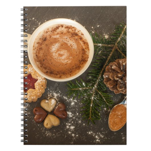 Kerstwarme chocolade notitieboek (Voorkant)