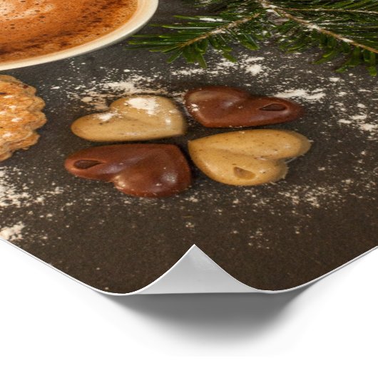 Kerstwarme chocolade poster (Hoek)