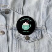 Kerstwarme chocolade ronde button 7,6 cm (In situ)