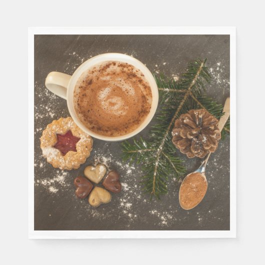 Kerstwarme chocolade servet (Voorkant)