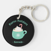 Kerstwarme chocolade sleutelhanger (Achterkant)