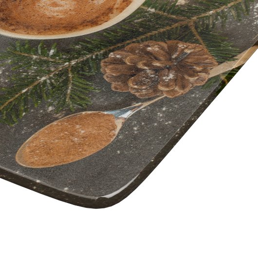 Kerstwarme chocolade snijplank (Hoek)