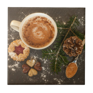 Kerstwarme chocolade tegeltje