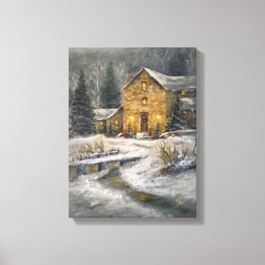 Kerstwarmte Canvas Afdruk (Voorkant)