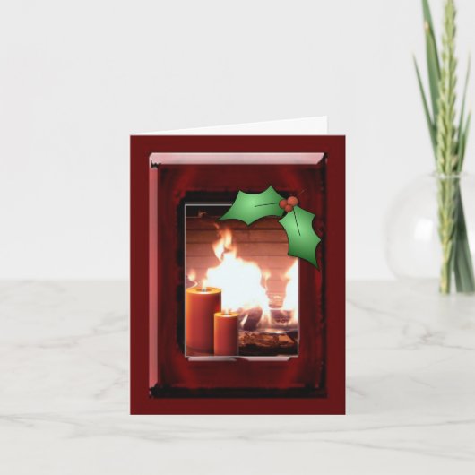 Kerstwarmte Feestdagen Kaart (Voorkant)