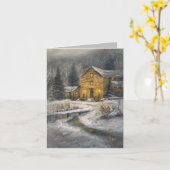 "Kerstwarmte" Kaart (Gele Bloem)