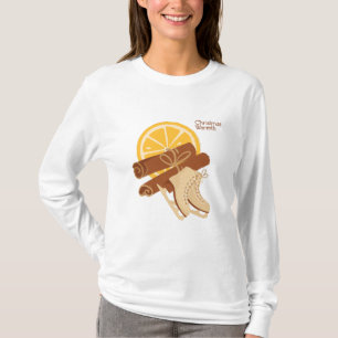 Kerstwarmte kaneel en ijs Schaatsen T-shirt