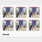 kerstwarmth vierkante sticker (Vel)