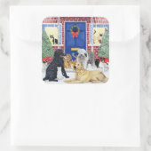 kerstwarmth vierkante sticker (Tas)