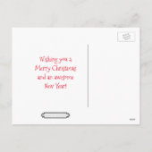 Kerstwasbeer met vakantielichten feestdagenkaart (Achterkant)