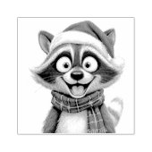 Kerstwasbeer Rubberstempel (Afrduk)