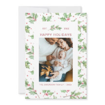 Kerstwatercolor Kerstdorpbes Kerstkaart