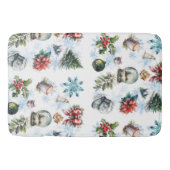 kerstWaterverf Badmat (Voorkant)