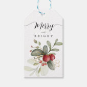 kerstWaterverf Berry Gift Labels Cadeaulabel (Voorkant)