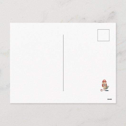 kerstWaterverf Briefkaart Nutkraker (Achterkant)