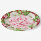 kerstWaterverf Floral Papieren Bordje (Gekanteld)