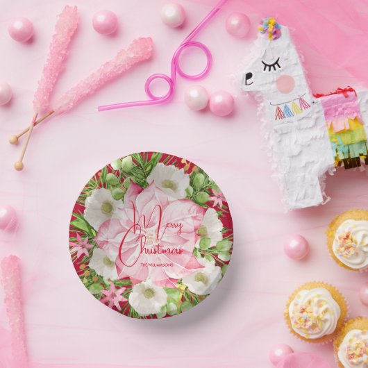 kerstWaterverf Floral Papieren Kommen (Feest)