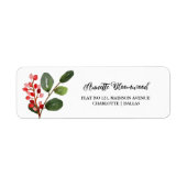 KerstWaterverf Holly Berry Etiket (Voorkant)