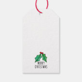 kerstWaterverf Holly Cadeaulabel (Achterkant)