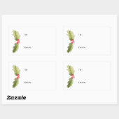 kerstWaterverf Holly en Berries Gift Label (Vel)