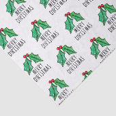 kerstWaterverf Holly Tissuepapier (Detail)