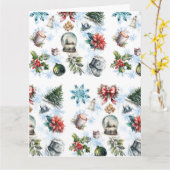 kerstWaterverf Kaart (Gele Bloem)