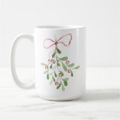 kerstWaterverf Mistletoe Koffiemok (Links)