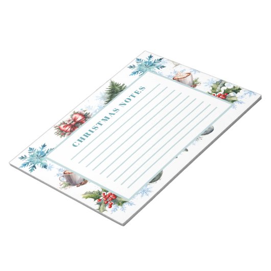 kerstWaterverf Notitieblok (Schuin)