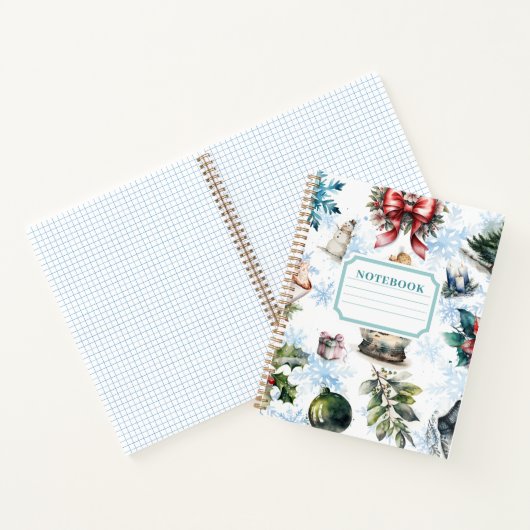 kerstWaterverf Notitieboek (Binnen)