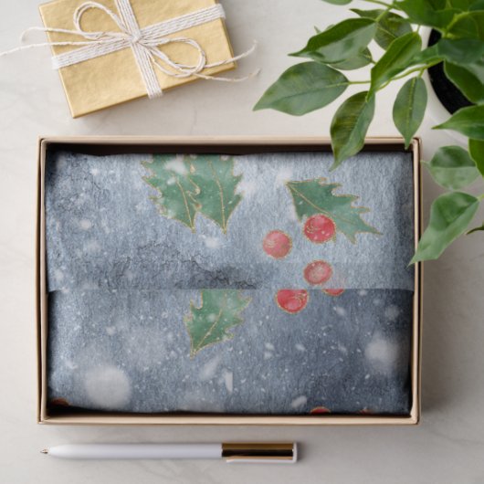 kerstWaterverf Papier II Design 6 (Geschenk)