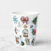 kerstWaterverf Papieren Bekers (Voorkant)