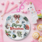 kerstWaterverf Papieren Bordje (Feest)