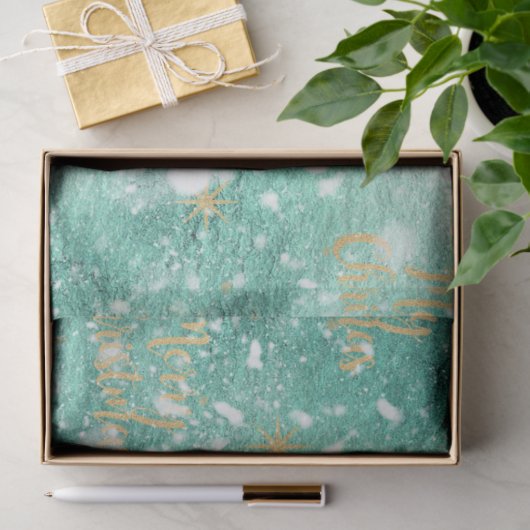 kerstWaterverf Papieren II Design 8 Tissuepapier (Geschenk)