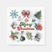 kerstWaterverf Servet (Voorkant)