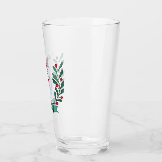 kerstWaterverf Snowman op maat Glas (Links)